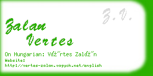 zalan vertes business card